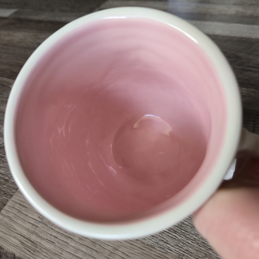 Disney Mary Poppins Parrot Head Footed Mug Disney Parks Epcot Pink Ceramic 14oz - Picture 6 of 11